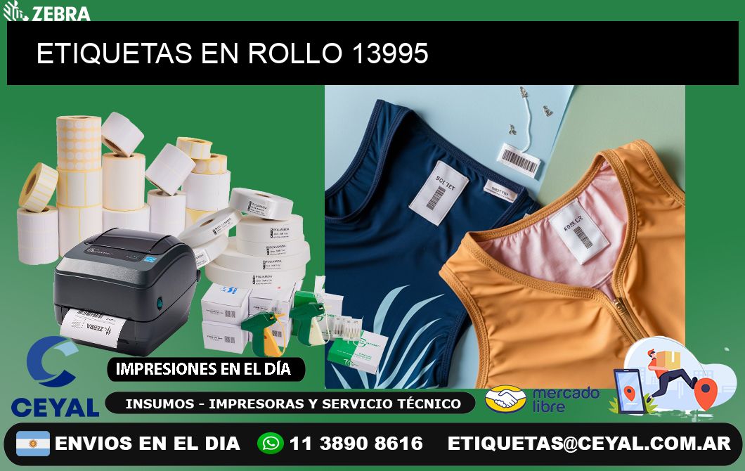 ETIQUETAS EN ROLLO 13995