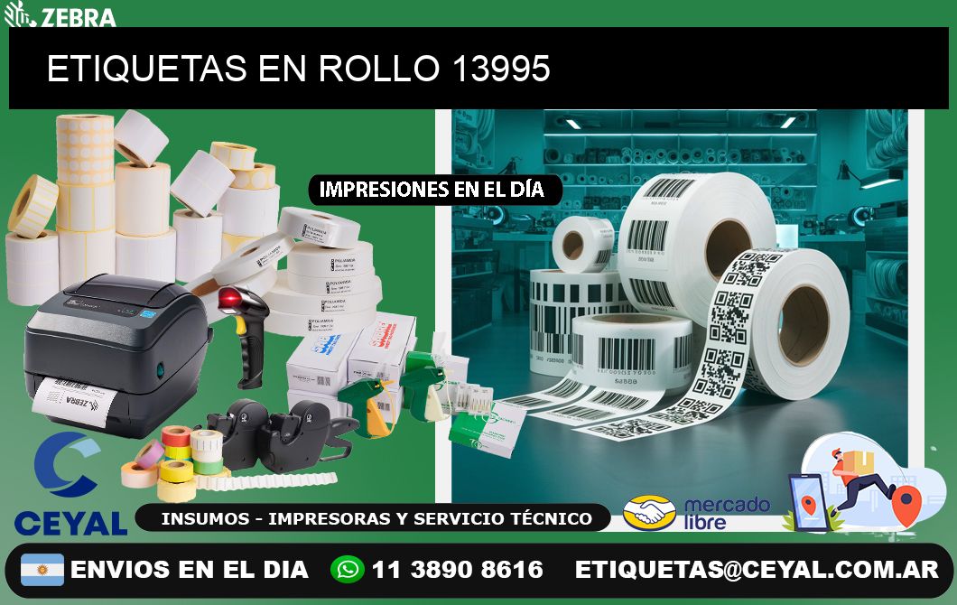 ETIQUETAS EN ROLLO 13995