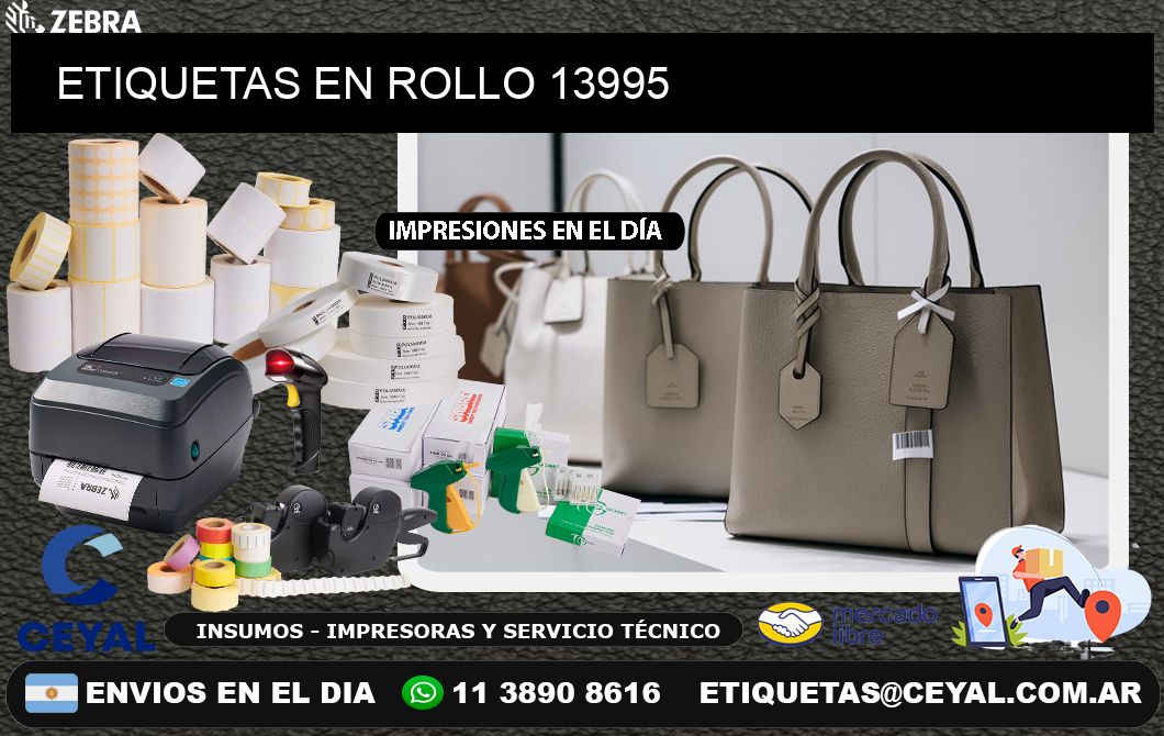 ETIQUETAS EN ROLLO 13995