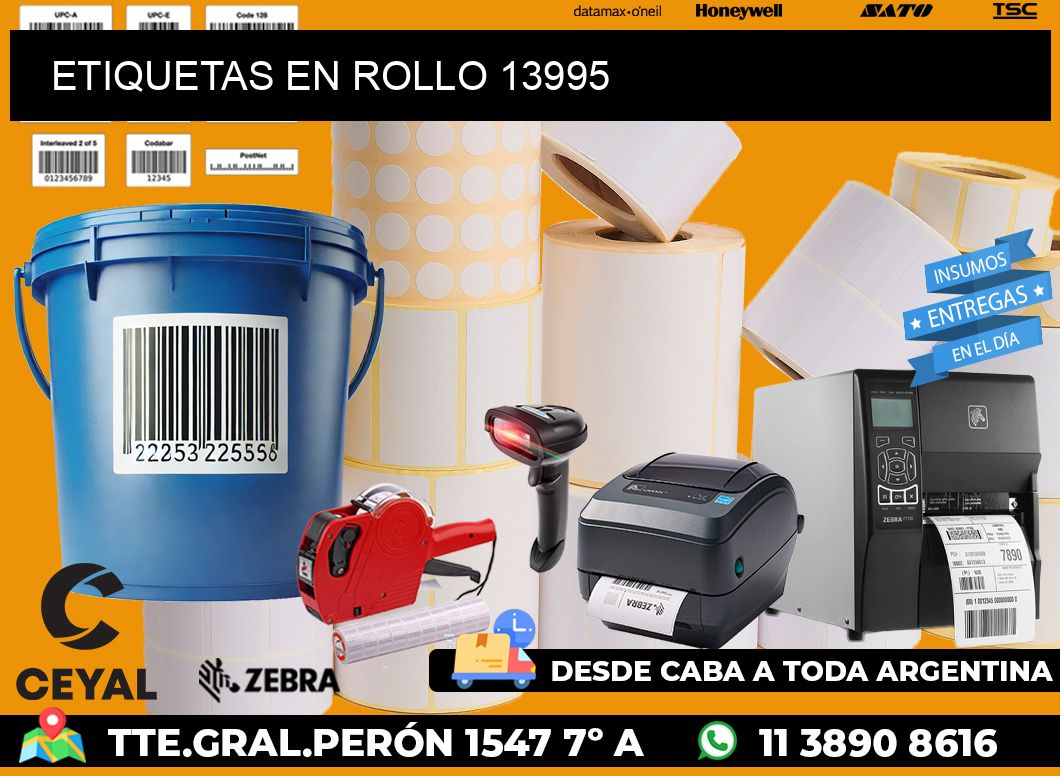 ETIQUETAS EN ROLLO 13995
