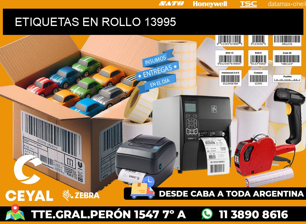 ETIQUETAS EN ROLLO 13995