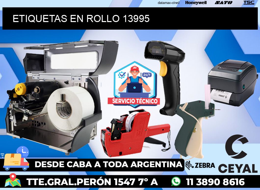 ETIQUETAS EN ROLLO 13995