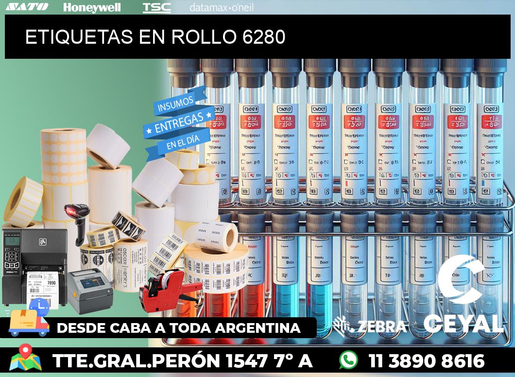 ETIQUETAS EN ROLLO 6280