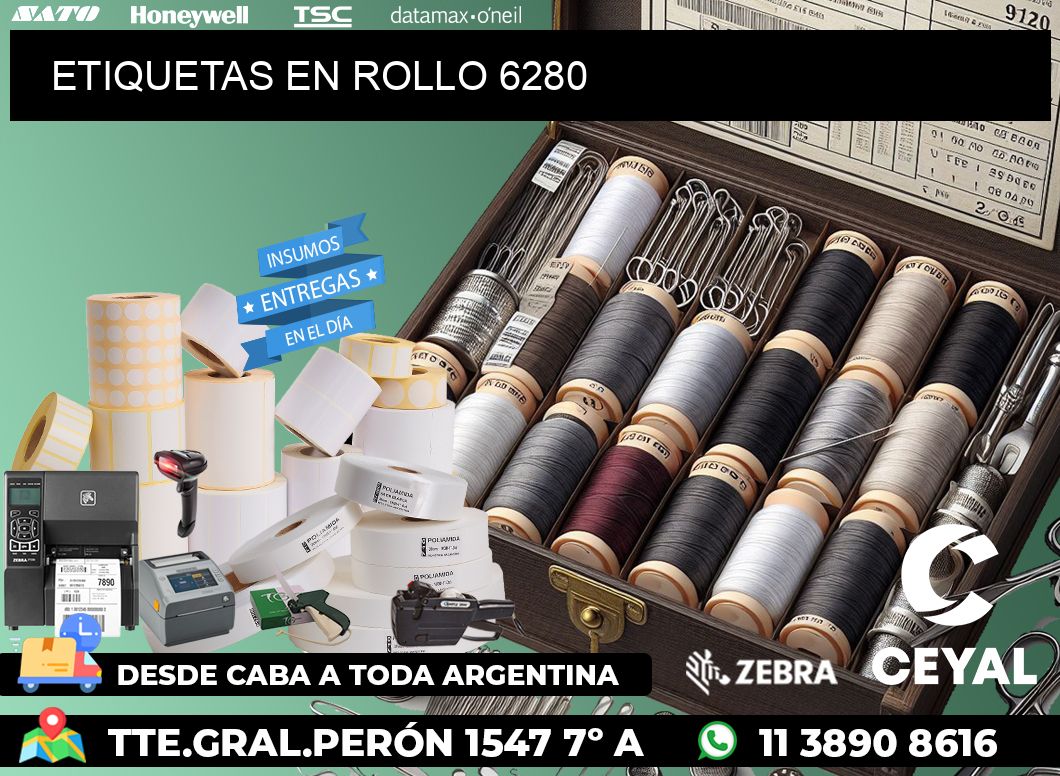ETIQUETAS EN ROLLO 6280