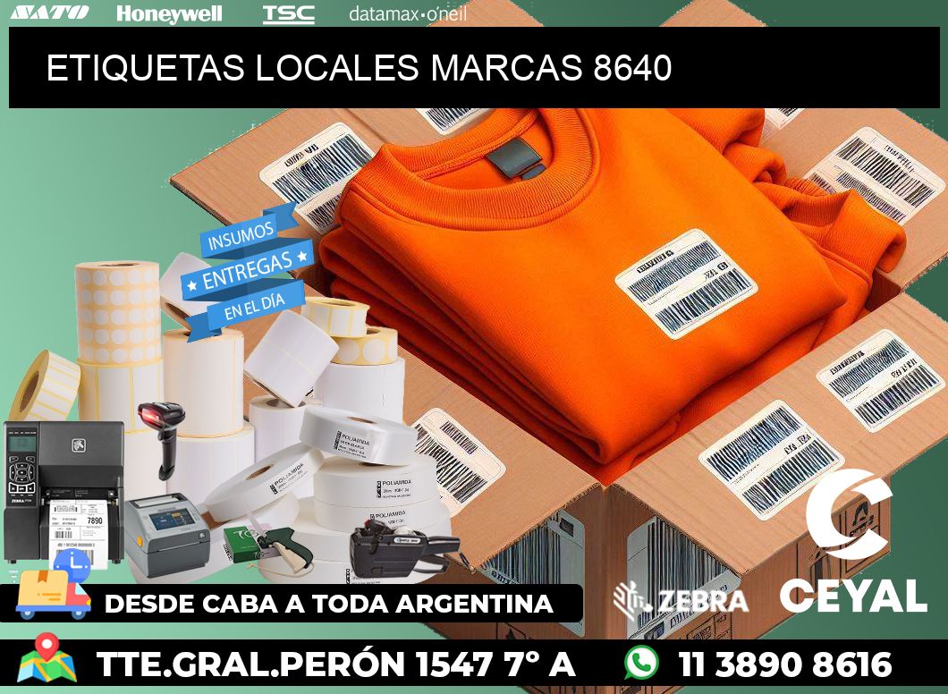 ETIQUETAS LOCALES MARCAS 8640