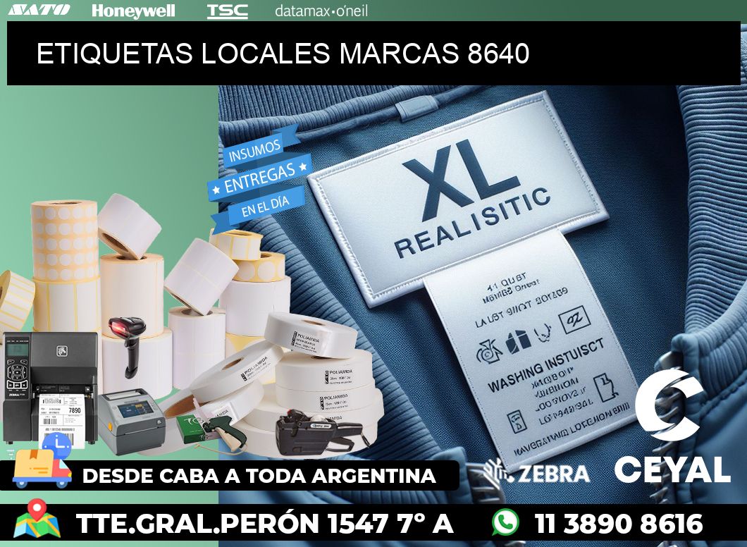 ETIQUETAS LOCALES MARCAS 8640
