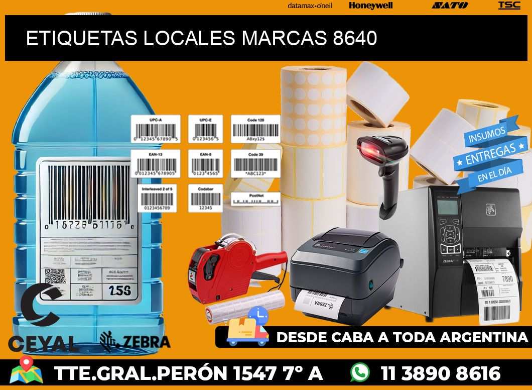 ETIQUETAS LOCALES MARCAS 8640