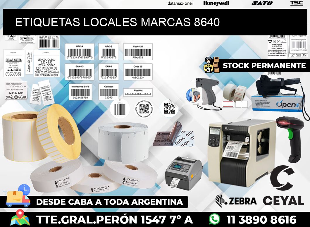 ETIQUETAS LOCALES MARCAS 8640