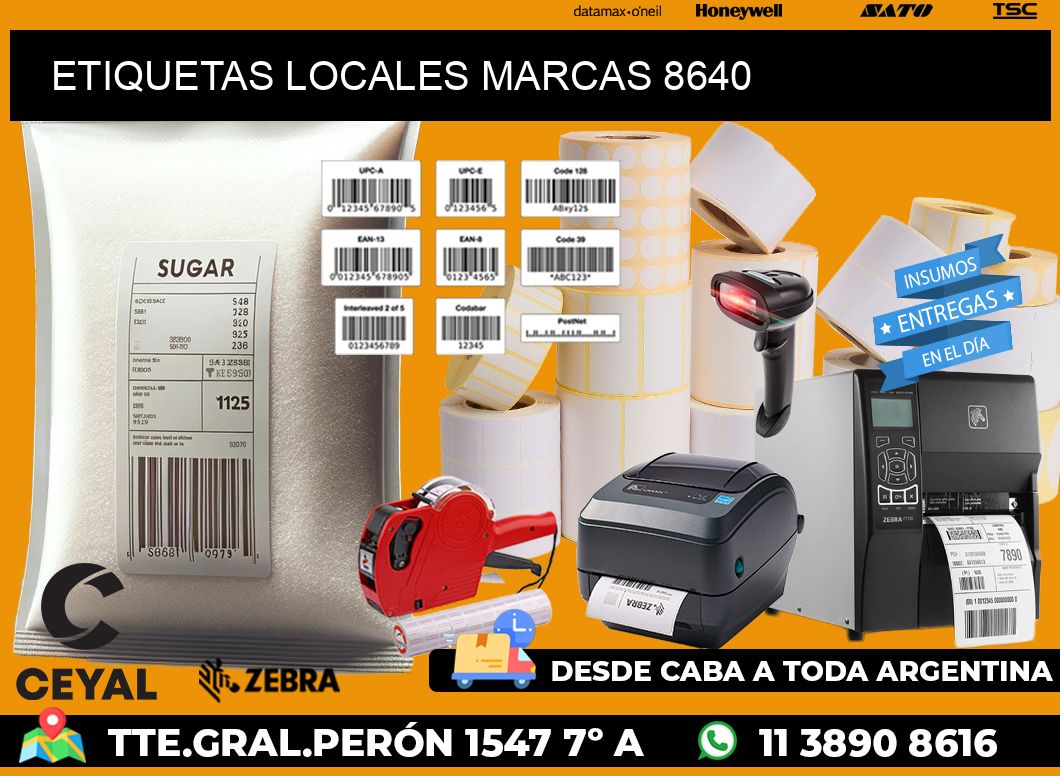 ETIQUETAS LOCALES MARCAS 8640