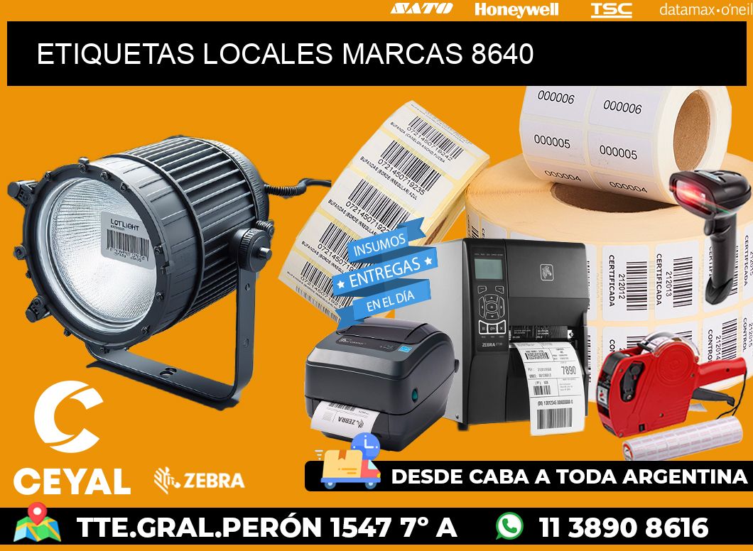 ETIQUETAS LOCALES MARCAS 8640