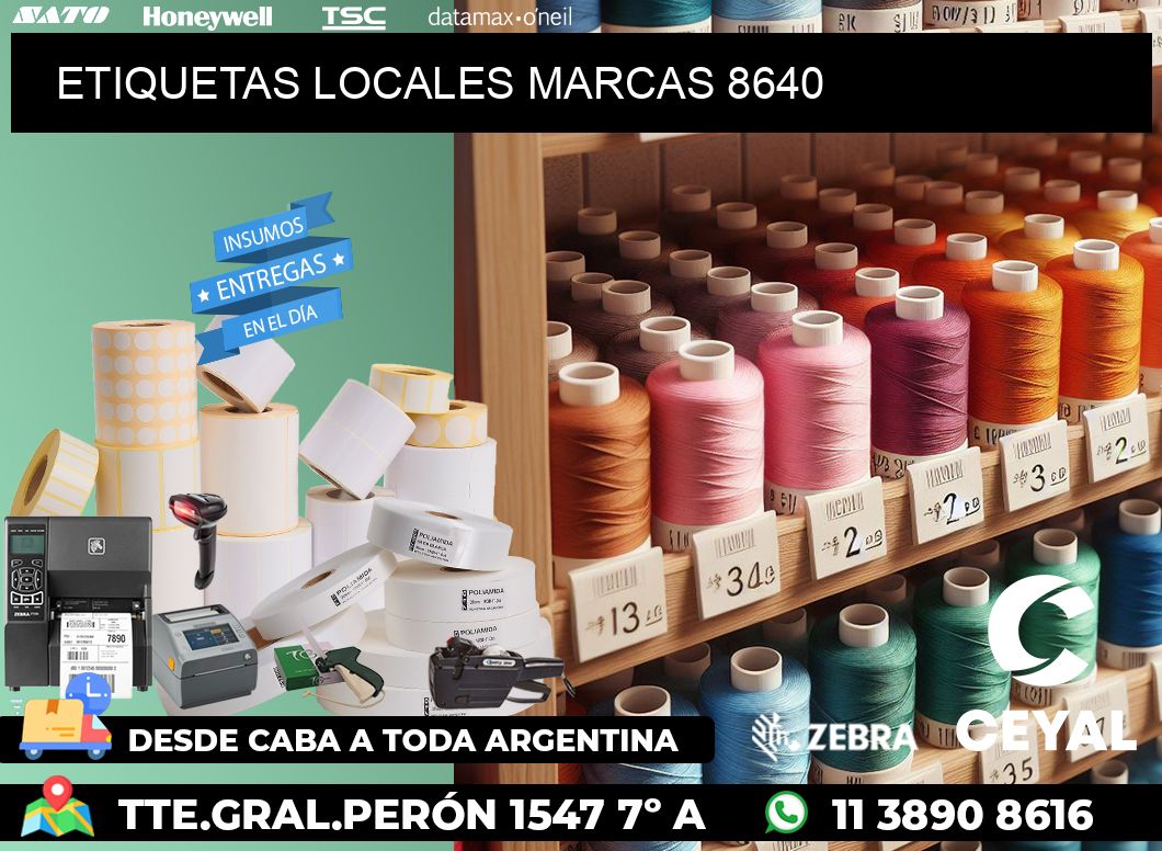 ETIQUETAS LOCALES MARCAS 8640