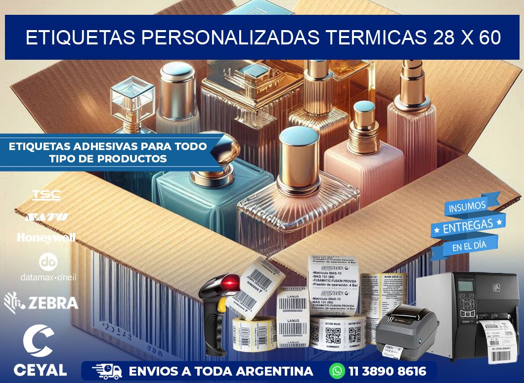 ETIQUETAS PERSONALIZADAS TERMICAS 28 x 60