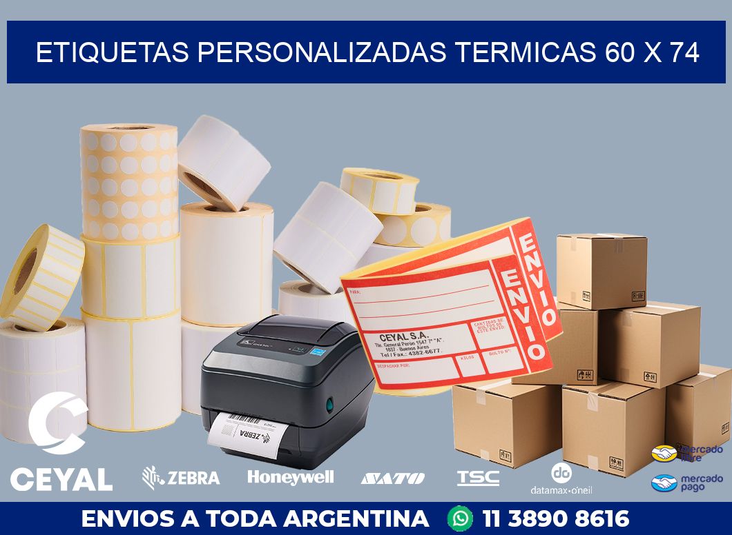 ETIQUETAS PERSONALIZADAS TERMICAS 60 x 74