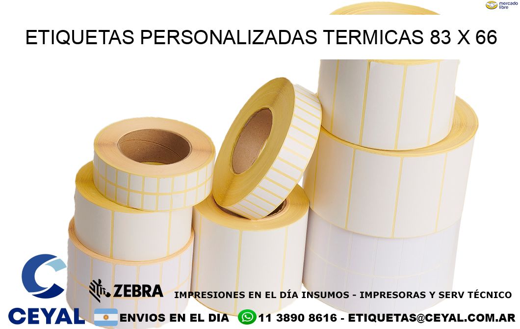 ETIQUETAS PERSONALIZADAS TERMICAS 83 x 66