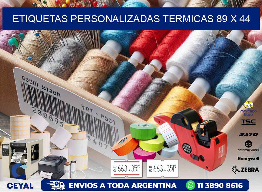 ETIQUETAS PERSONALIZADAS TERMICAS 89 x 44