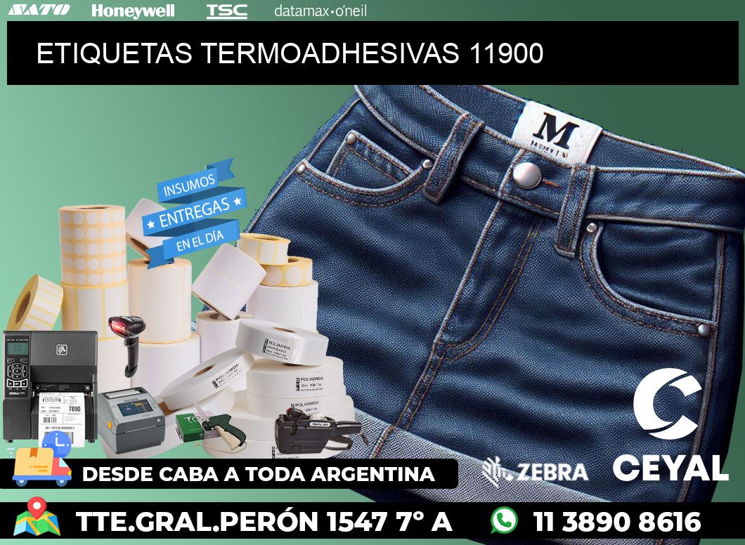 ETIQUETAS TERMOADHESIVAS 11900