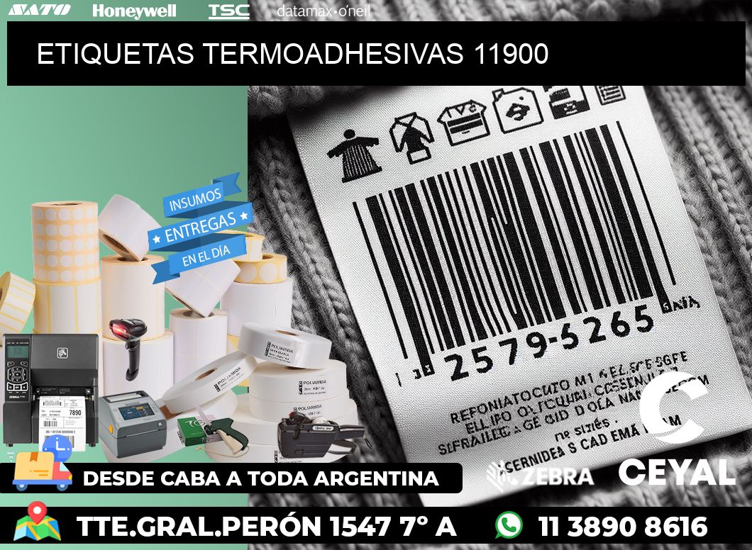 ETIQUETAS TERMOADHESIVAS 11900