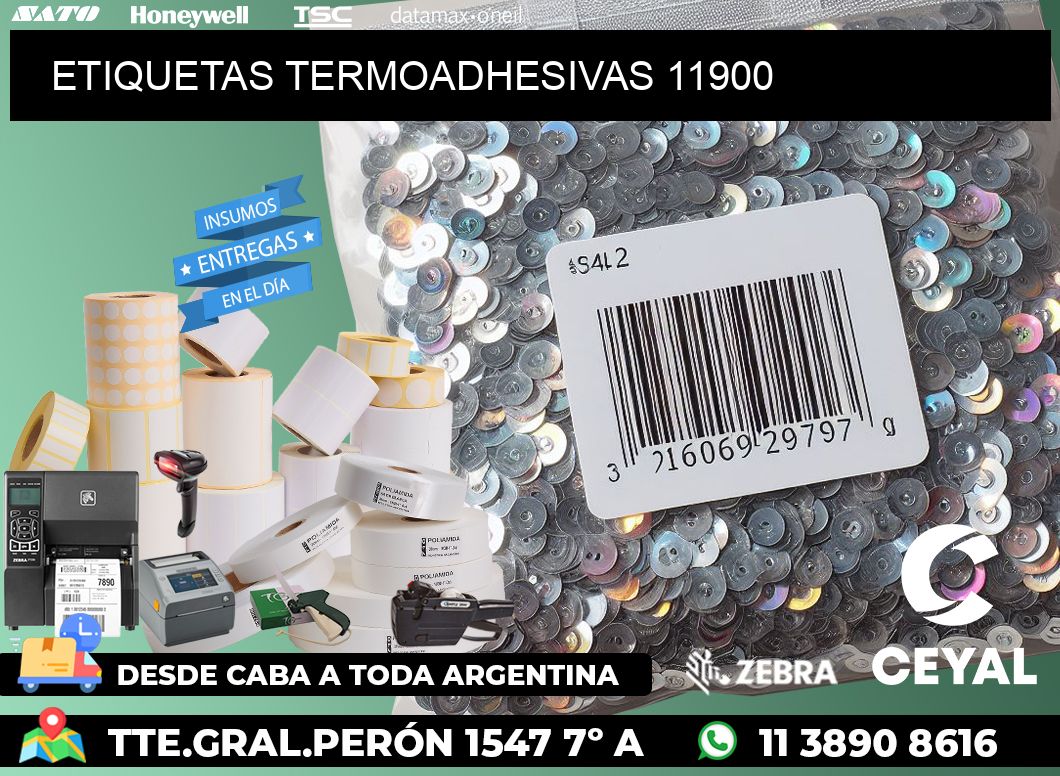 ETIQUETAS TERMOADHESIVAS 11900