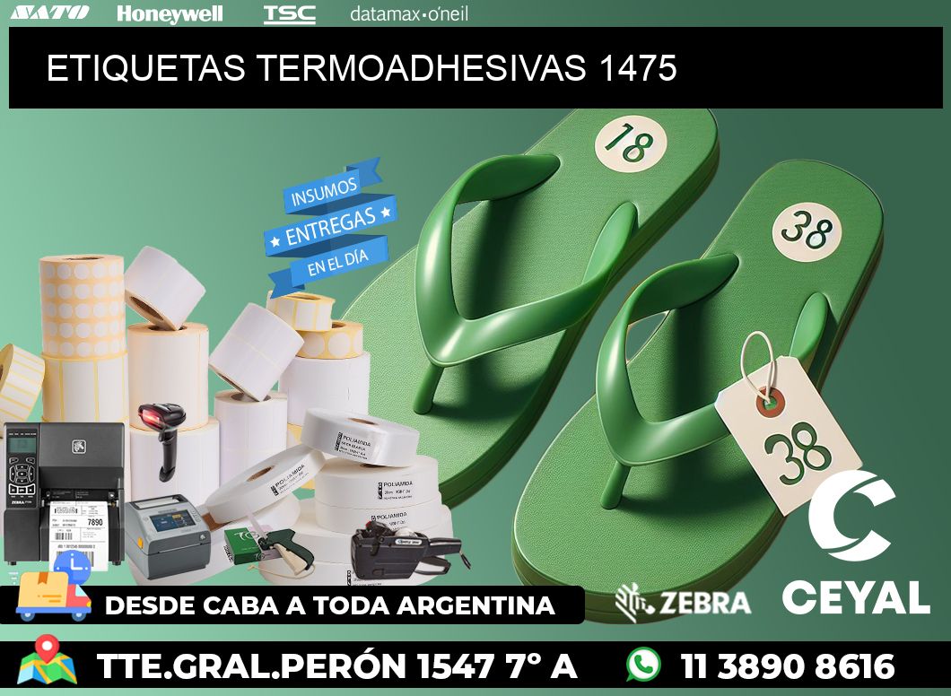 ETIQUETAS TERMOADHESIVAS 1475