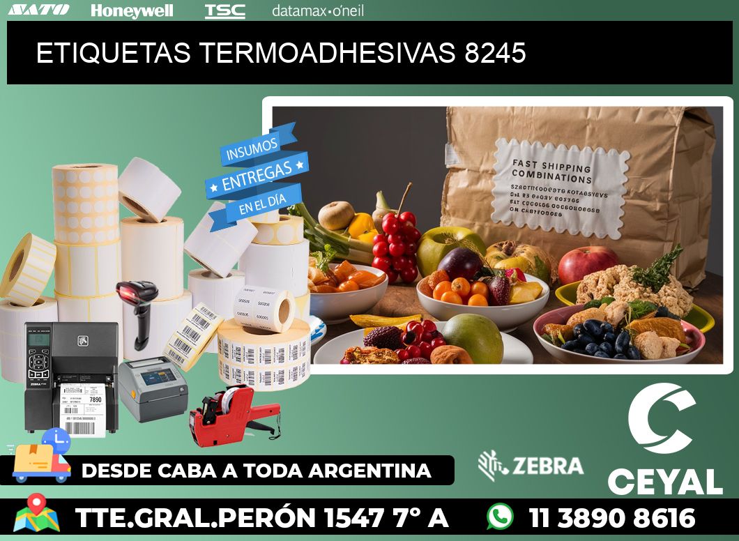 ETIQUETAS TERMOADHESIVAS 8245