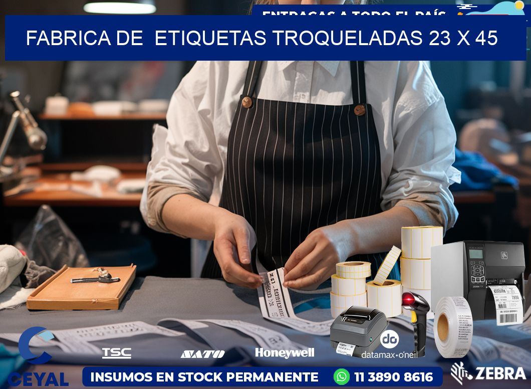 FABRICA DE  ETIQUETAS TROQUELADAS 23 x 45