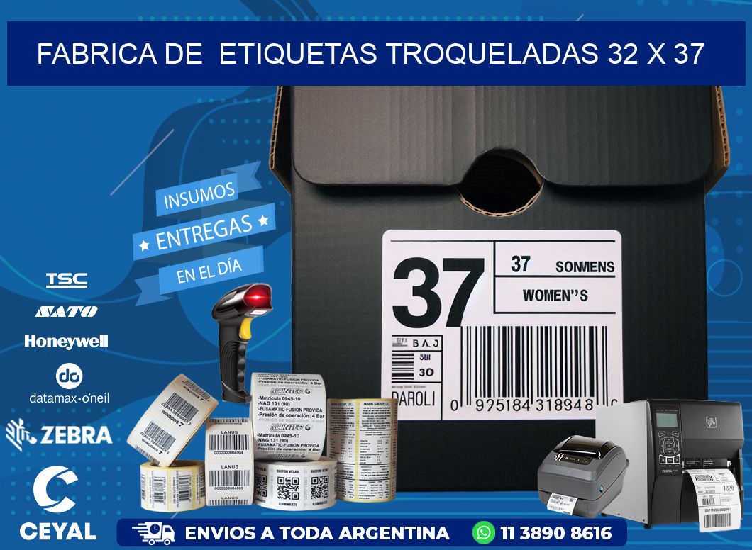FABRICA DE  ETIQUETAS TROQUELADAS 32 x 37