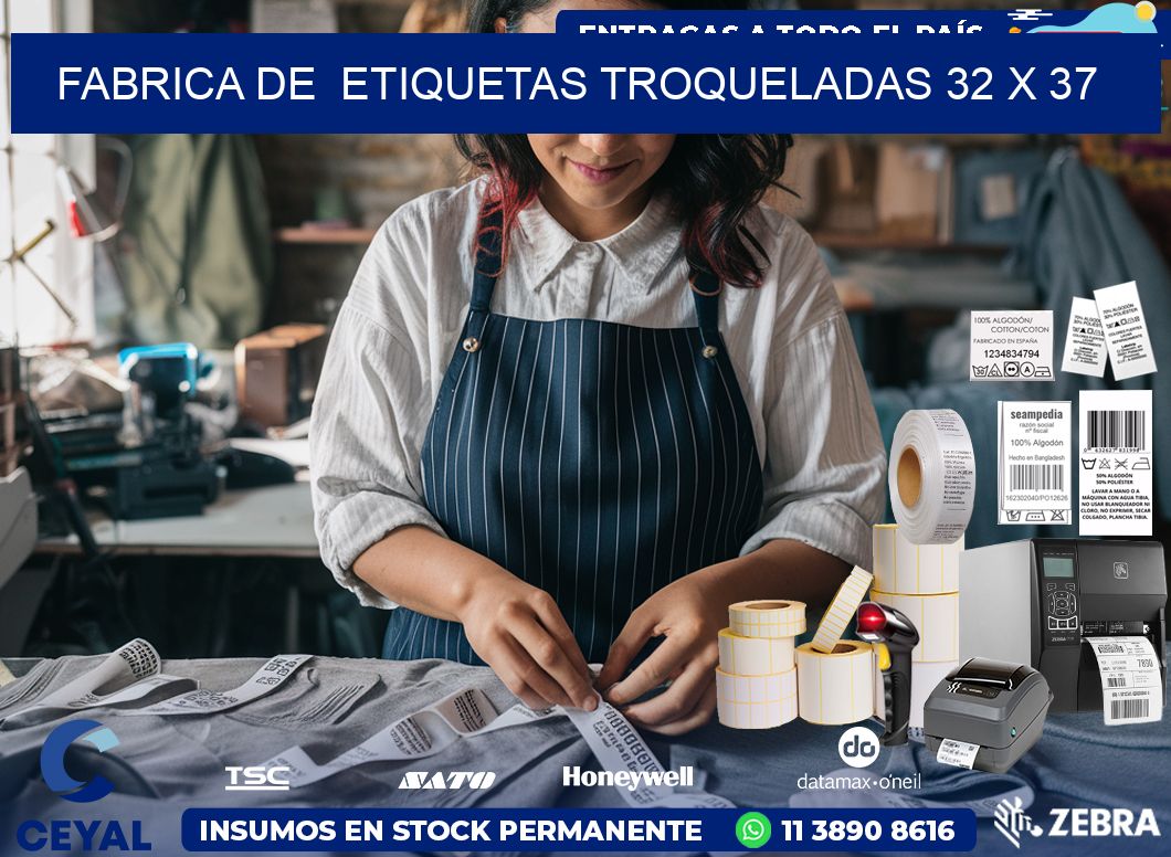 FABRICA DE  ETIQUETAS TROQUELADAS 32 x 37