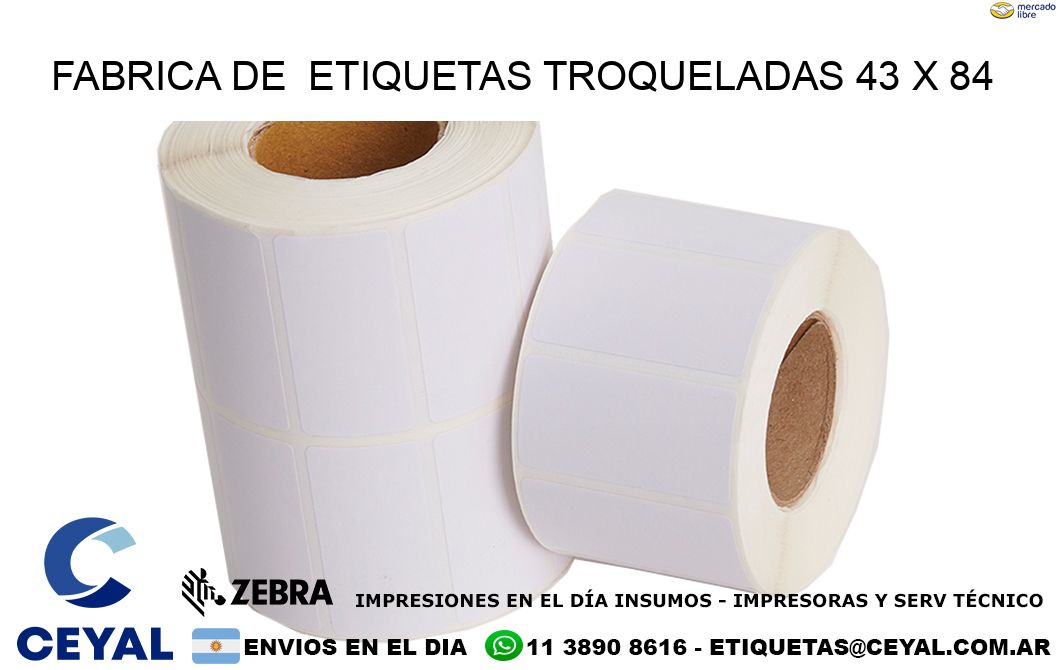 FABRICA DE  ETIQUETAS TROQUELADAS 43 x 84