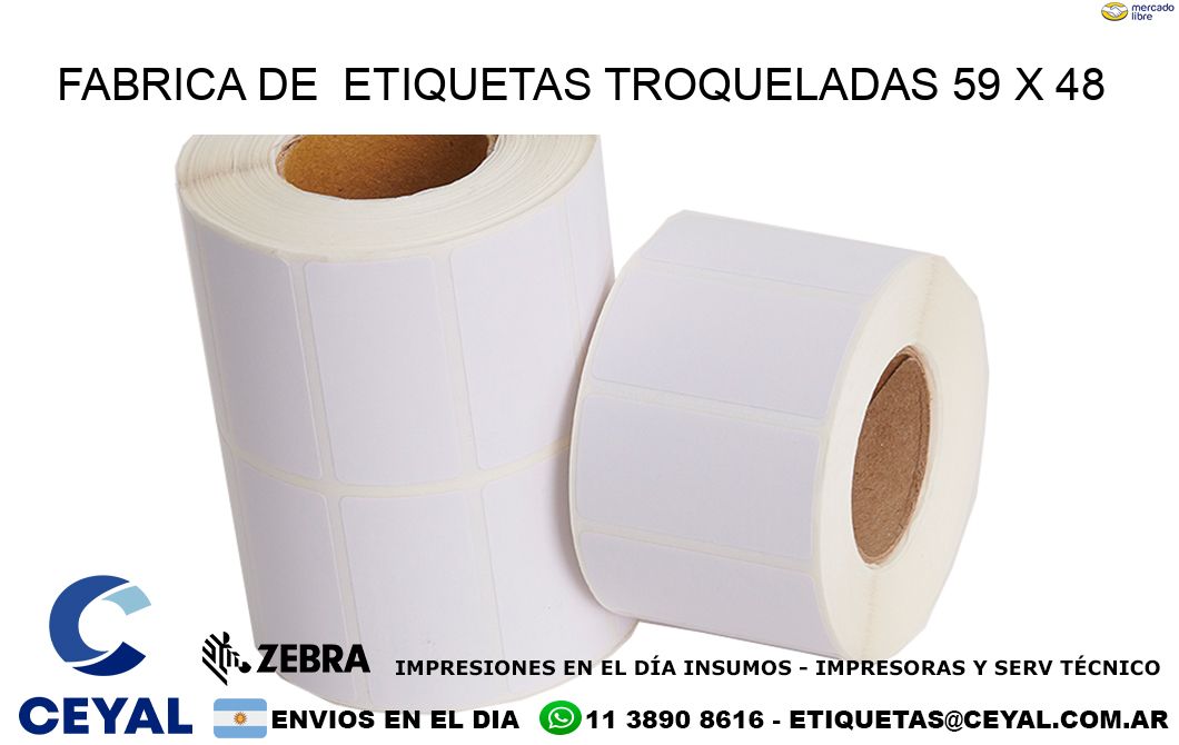FABRICA DE  ETIQUETAS TROQUELADAS 59 x 48