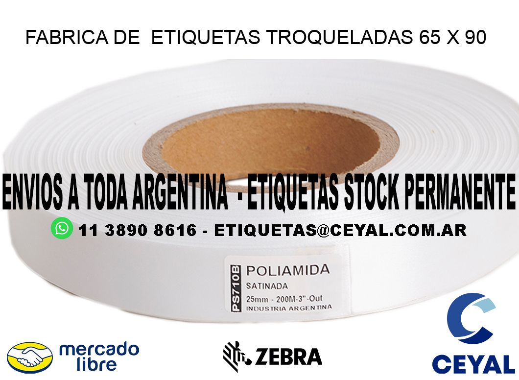FABRICA DE  ETIQUETAS TROQUELADAS 65 x 90