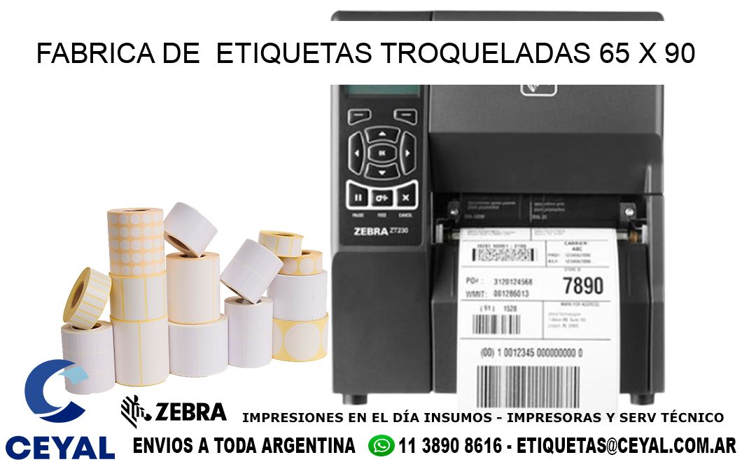 FABRICA DE  ETIQUETAS TROQUELADAS 65 x 90