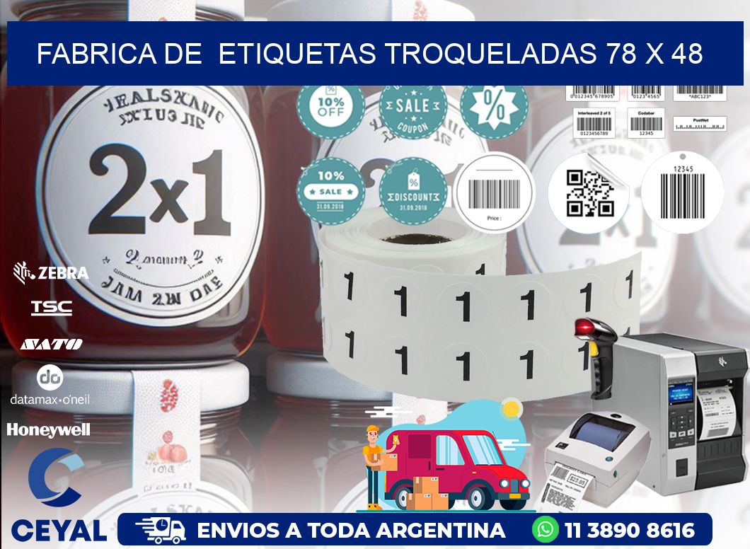 FABRICA DE  ETIQUETAS TROQUELADAS 78 x 48
