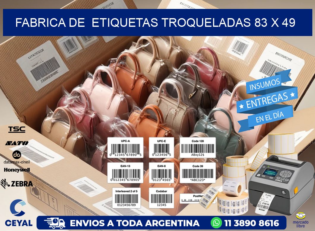FABRICA DE  ETIQUETAS TROQUELADAS 83 x 49