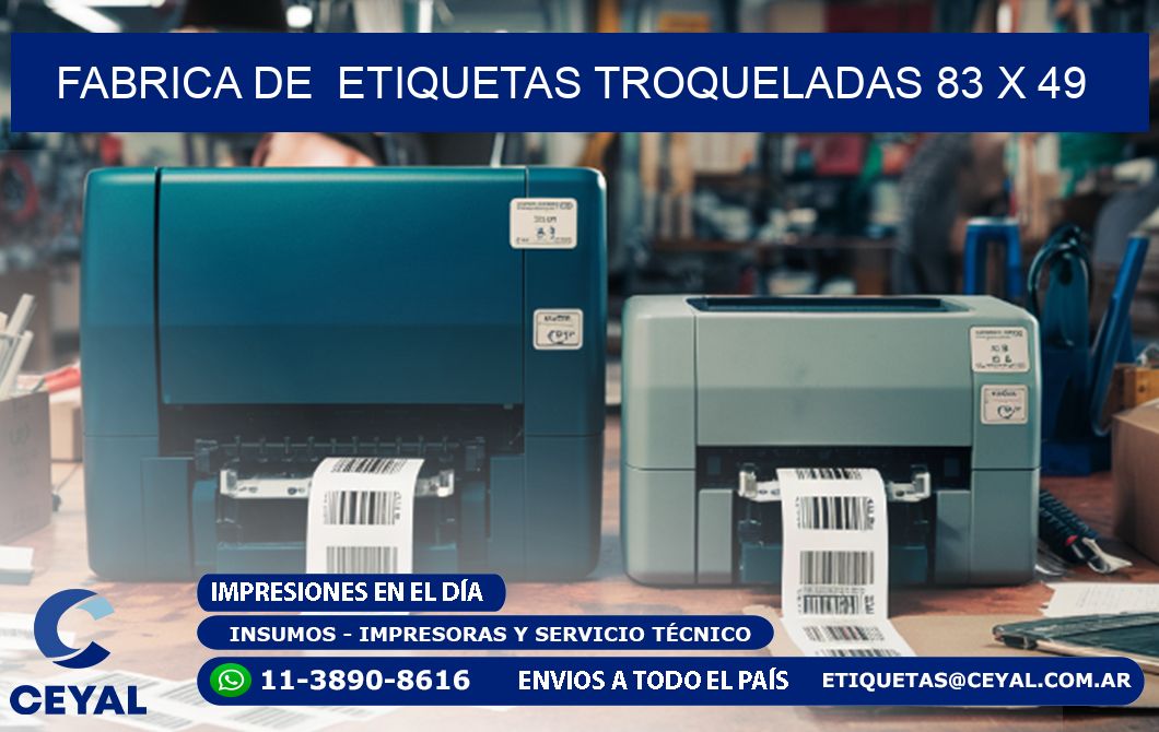 FABRICA DE  ETIQUETAS TROQUELADAS 83 x 49
