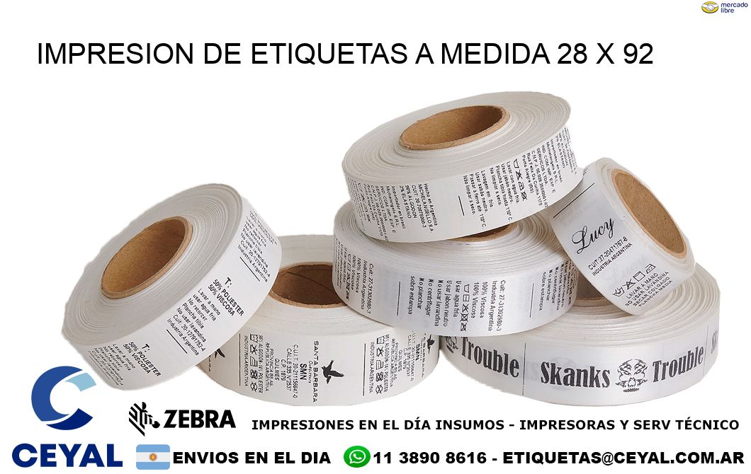 IMPRESION DE ETIQUETAS A MEDIDA 28 x 92