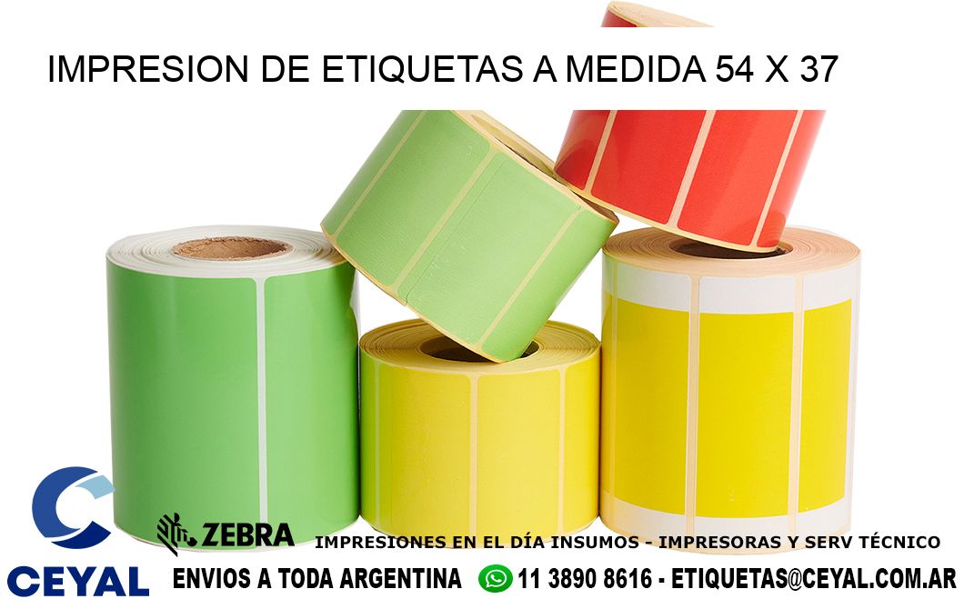 IMPRESION DE ETIQUETAS A MEDIDA 54 x 37