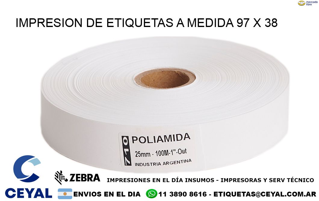 IMPRESION DE ETIQUETAS A MEDIDA 97 x 38