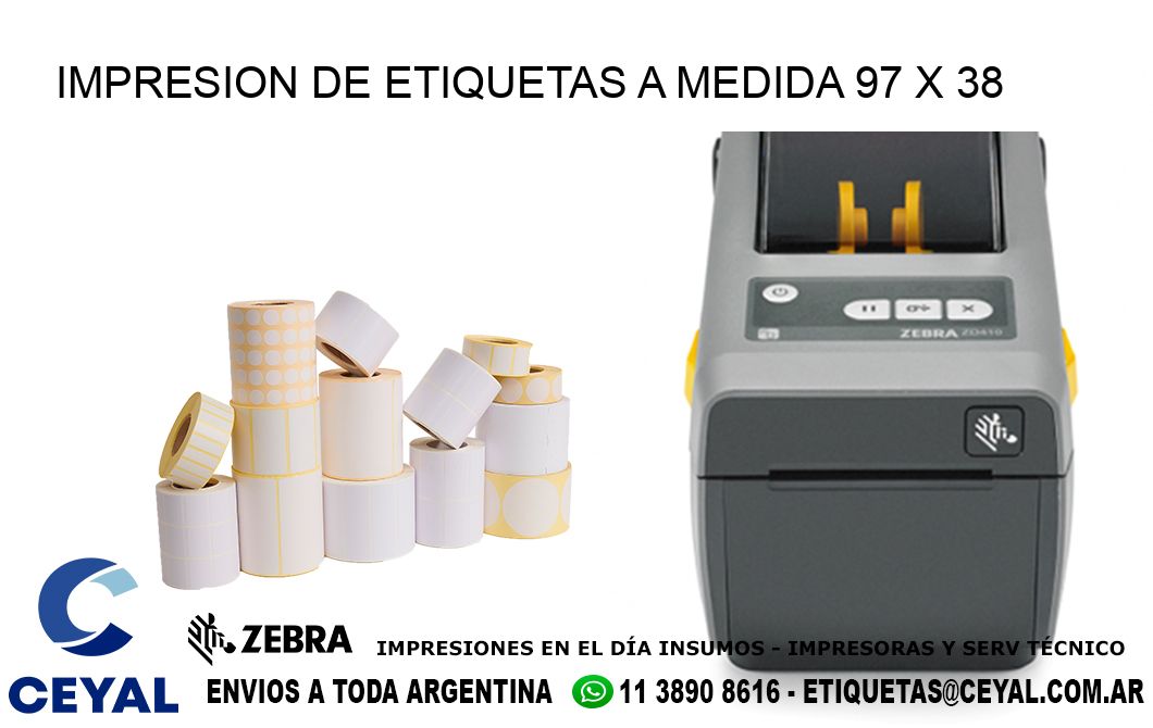 IMPRESION DE ETIQUETAS A MEDIDA 97 x 38