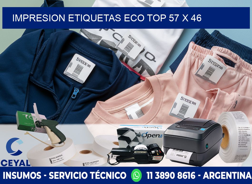 IMPRESION ETIQUETAS ECO TOP 57 x 46