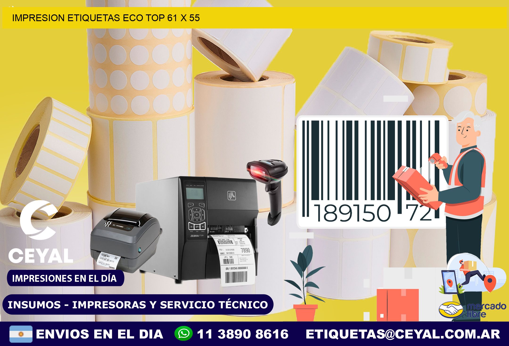 IMPRESION ETIQUETAS ECO TOP 61 x 55