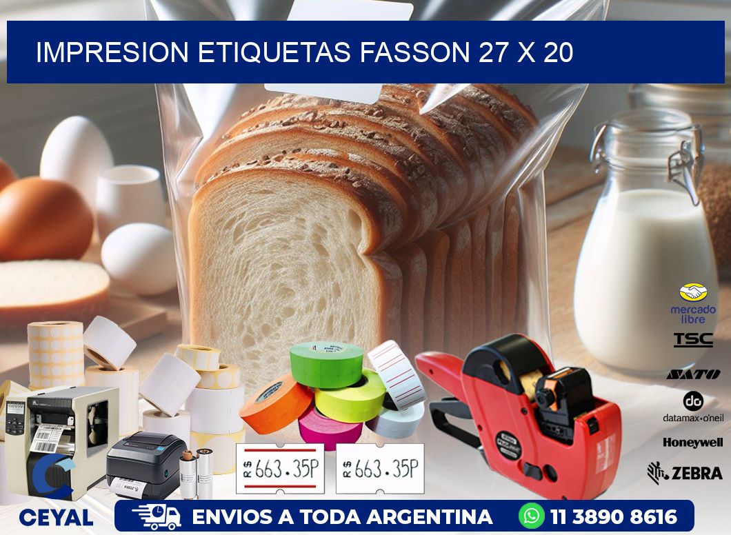 IMPRESION ETIQUETAS FASSON 27 x 20
