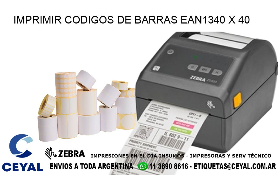 IMPRIMIR CODIGOS DE BARRAS EAN1340 x 40
