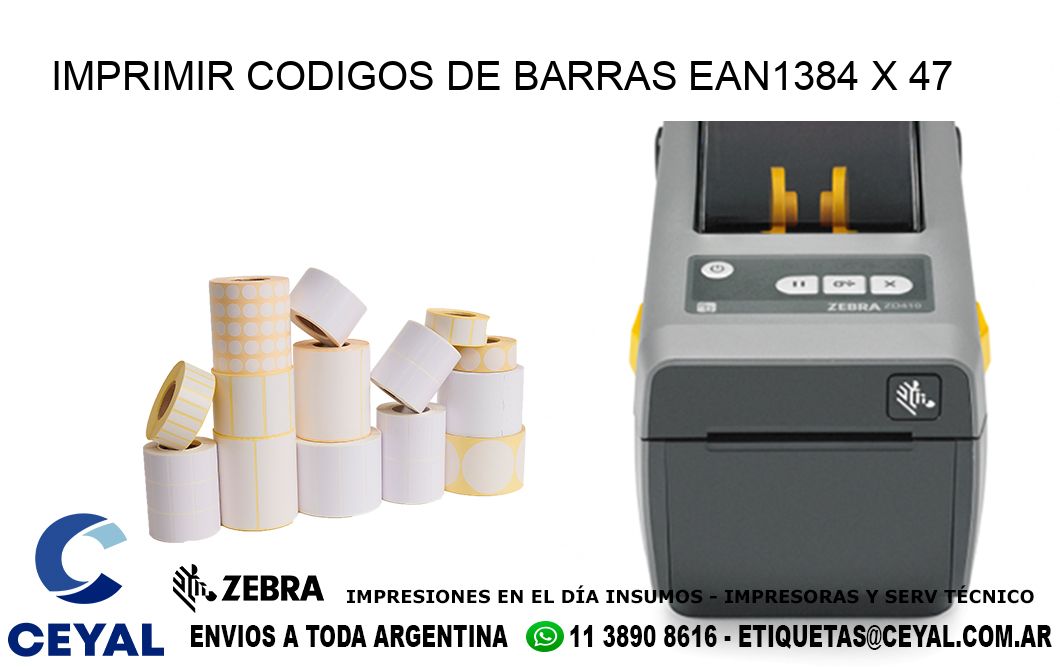IMPRIMIR CODIGOS DE BARRAS EAN1384 x 47