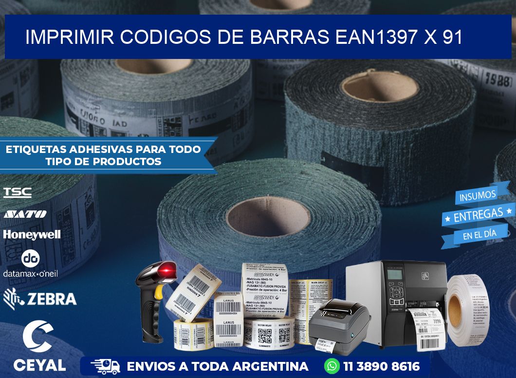 IMPRIMIR CODIGOS DE BARRAS EAN1397 x 91