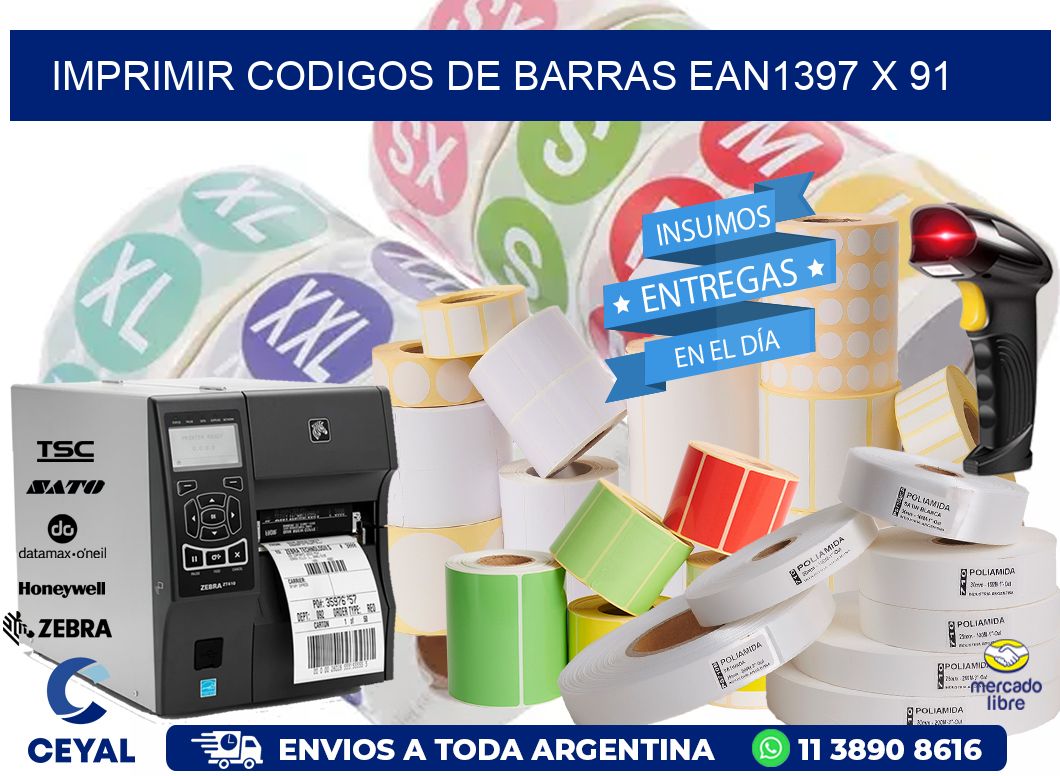IMPRIMIR CODIGOS DE BARRAS EAN1397 x 91