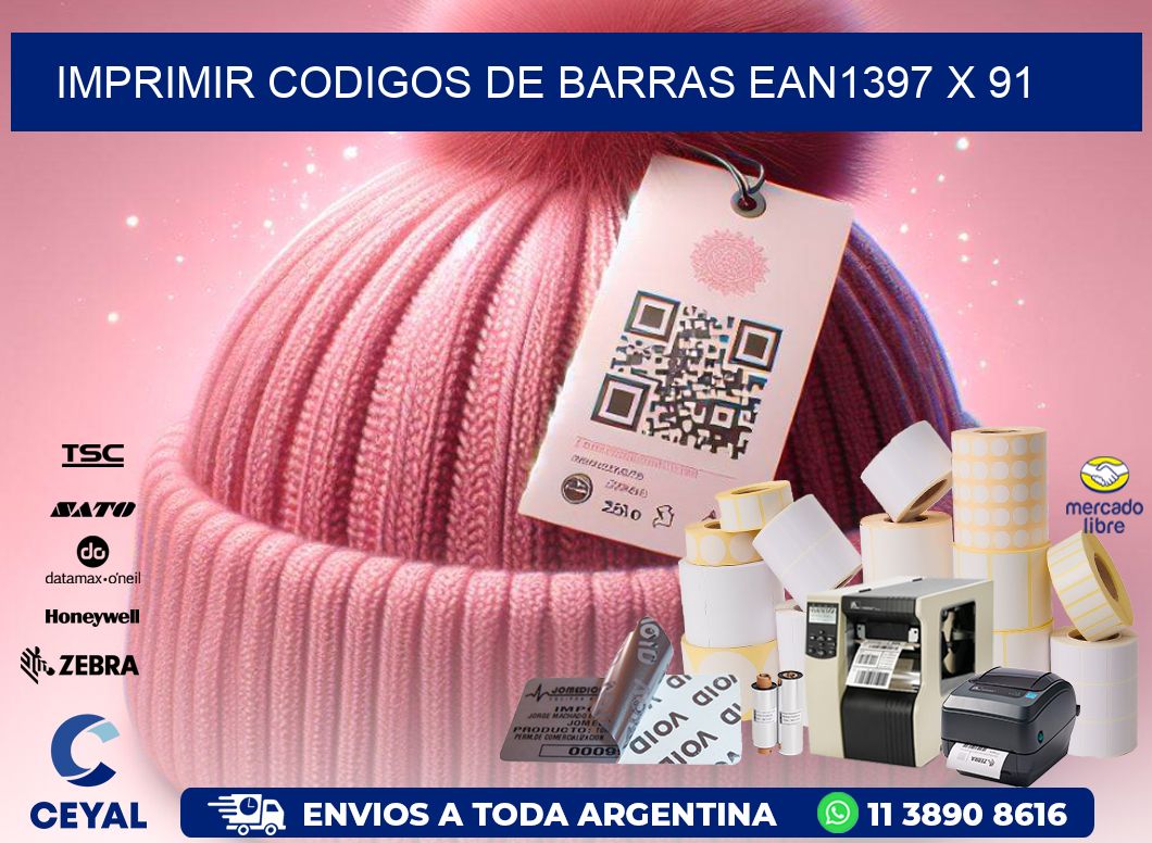 IMPRIMIR CODIGOS DE BARRAS EAN1397 x 91