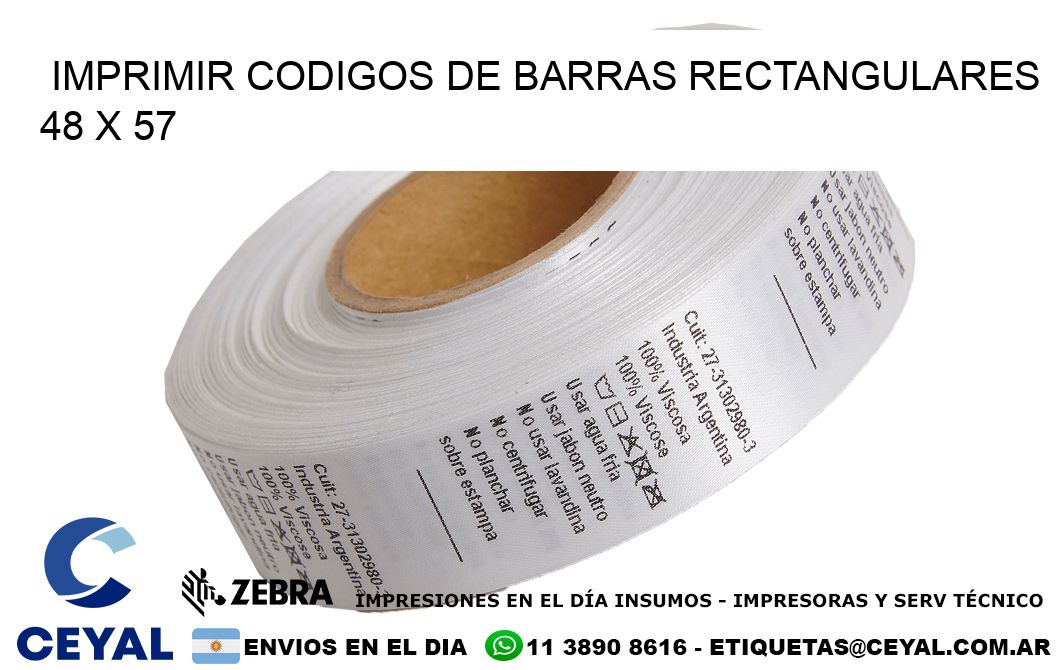 IMPRIMIR CODIGOS DE BARRAS RECTANGULARES 48 x 57