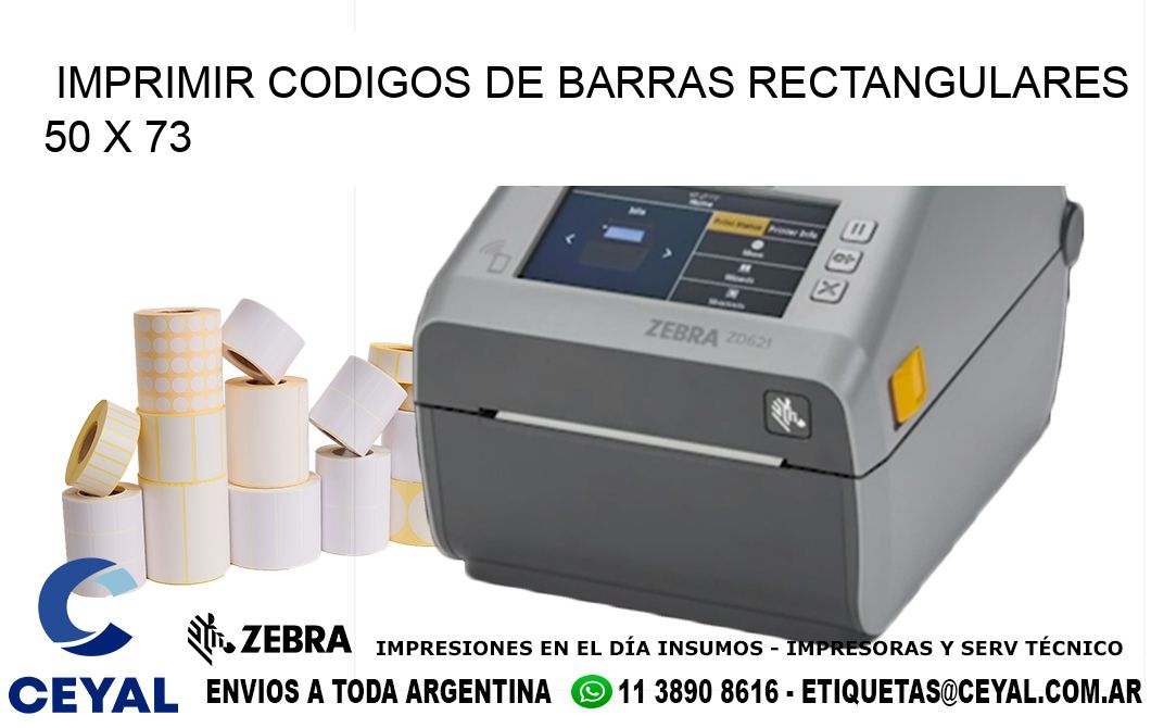 IMPRIMIR CODIGOS DE BARRAS RECTANGULARES 50 x 73