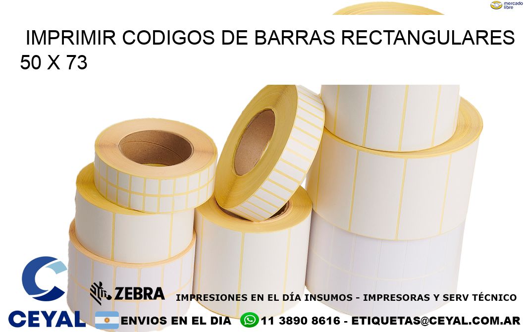 IMPRIMIR CODIGOS DE BARRAS RECTANGULARES 50 x 73