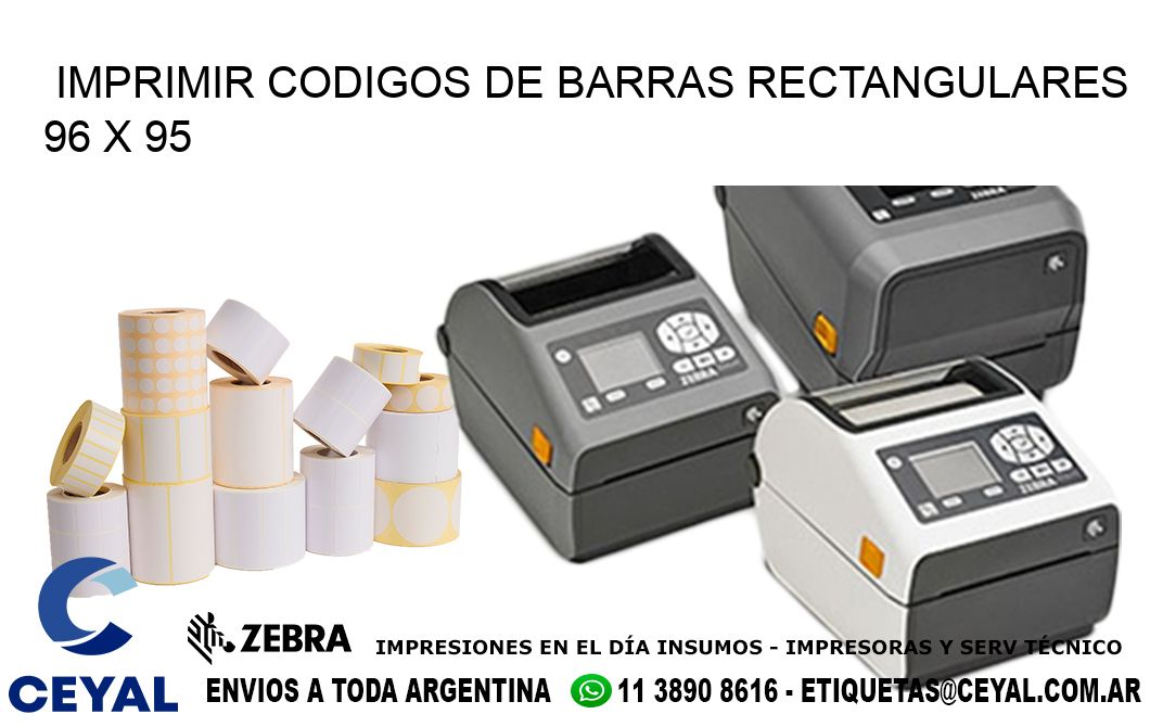 IMPRIMIR CODIGOS DE BARRAS RECTANGULARES 96 x 95